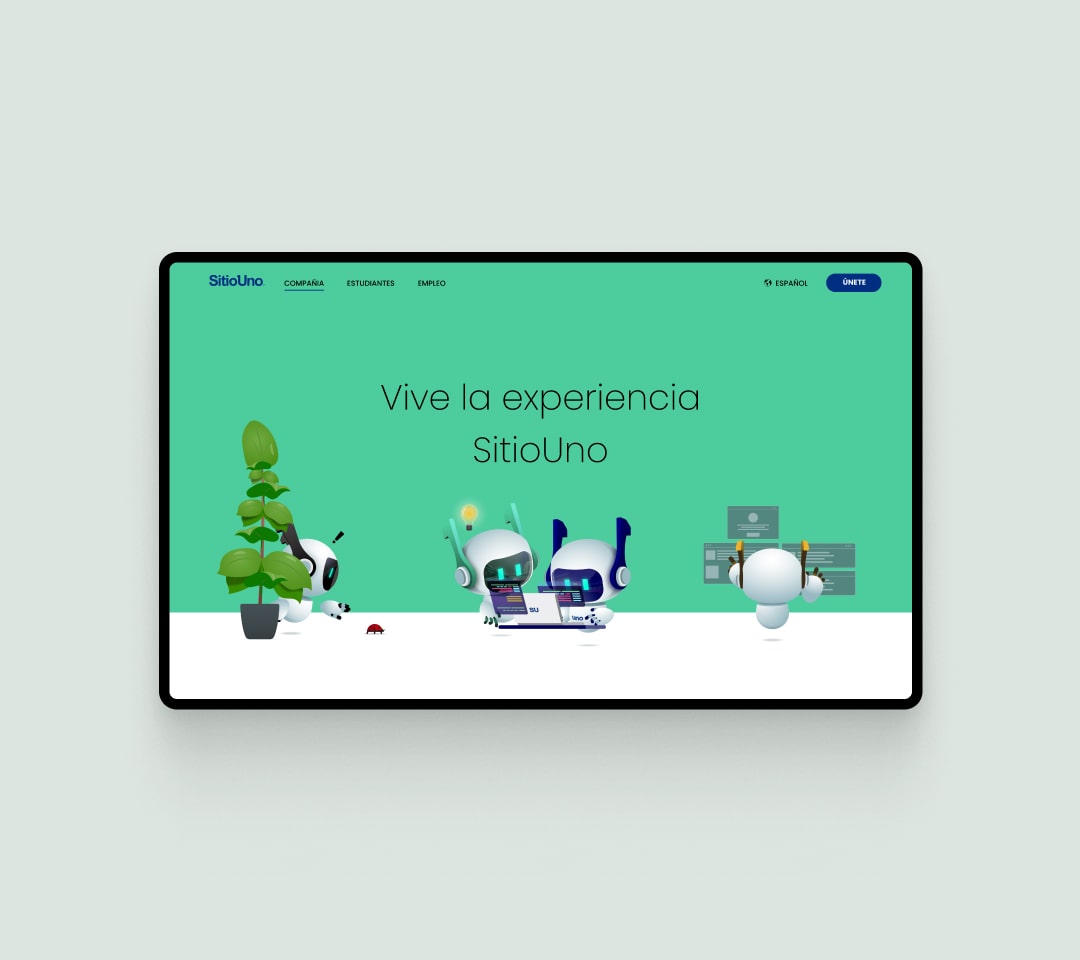 Company section (Desktop view)