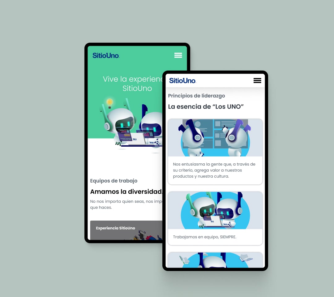 Company section (Mobile view)